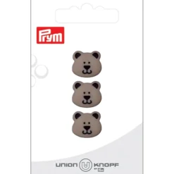Prym Øyeknapper 453574 – 15mm BAMSE 76 Medium grå – 3stk