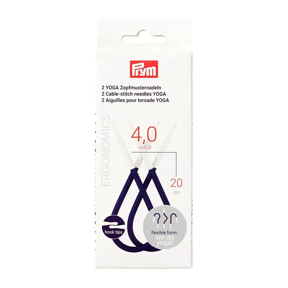 Prym YOGA Flettepinne – 4,0mm – 20cm – 2stk