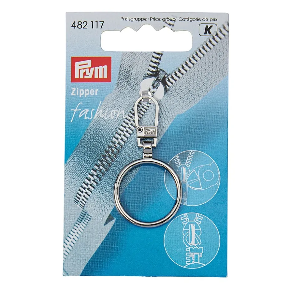 Prym Zip Puller Glidelåstrekker 1stk – Ring – Sølv