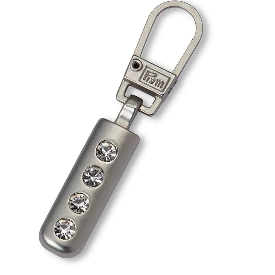 Prym Zip Puller Glidelåstrekker 1stk – Strass – Sølv