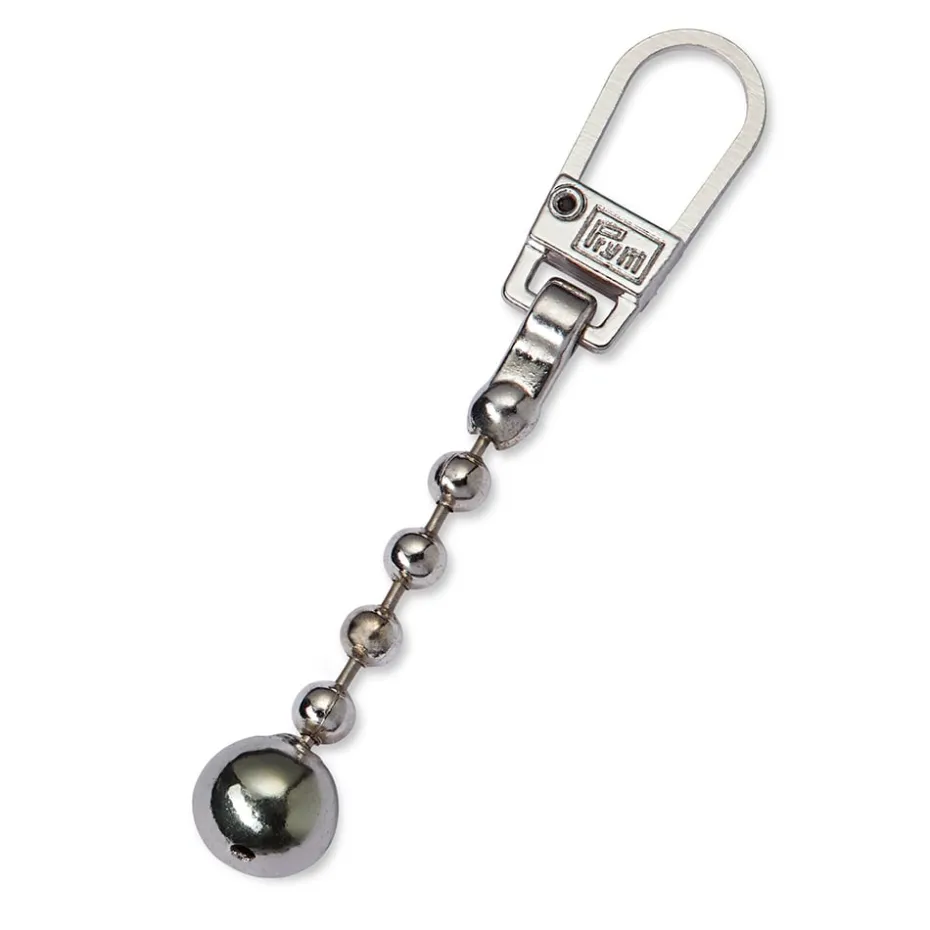 Prym Zip Puller Glidelåstrekker 1stk – Ball chain – Sølv