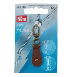 Prym Zip Puller Glidelåstrekker 1stk – Leather metal – Brun