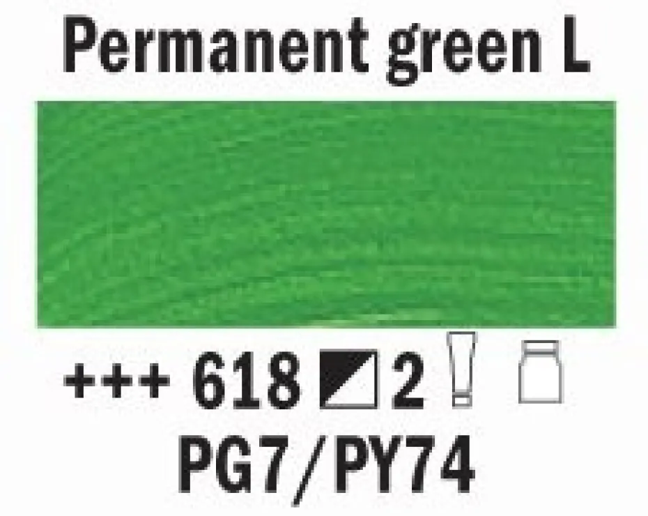 Rembrandt Akryl 40ml – 618 Permanent green light