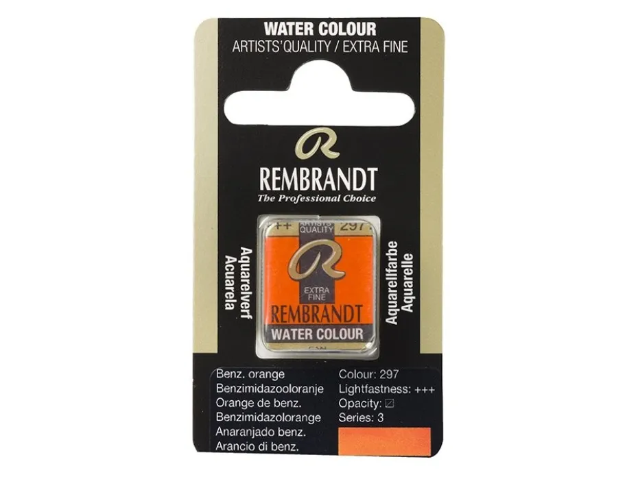 Rembrandt Akvarell Halfpan – 297 benzimi orange