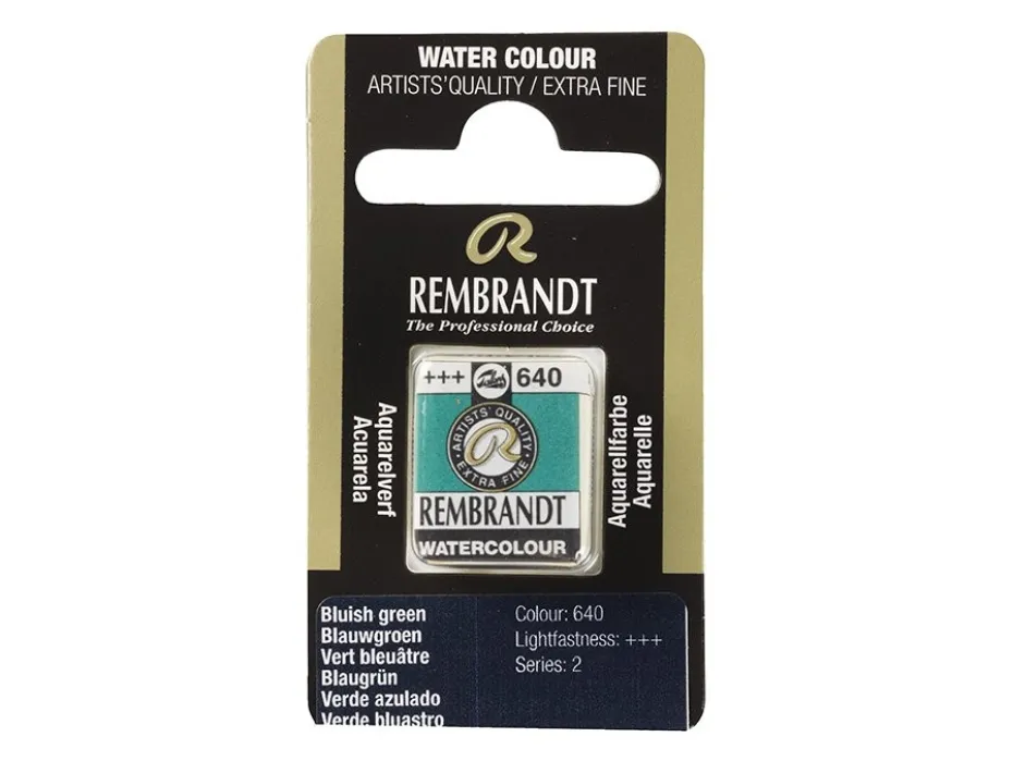 Rembrandt Akvarell Halfpan – 640 bluish green
