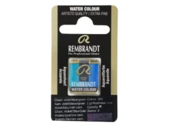 Rembrandt Akvarell Halfpan – 862 Chameleon Violet Blue Green