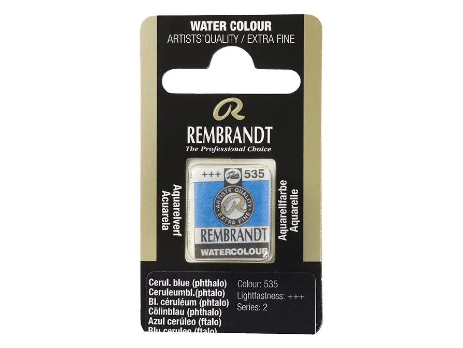 Rembrandt Akvarell Halfpan – 535 cerulean blue (pthalo)