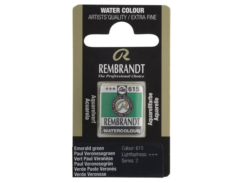Rembrandt Akvarell Halfpan – 615 emerald green
