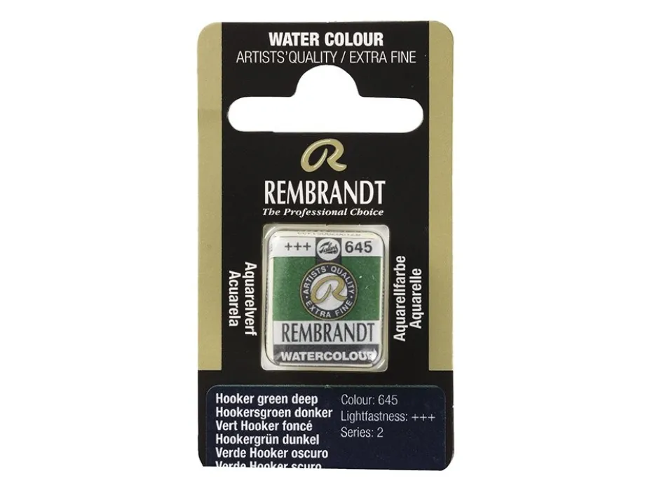 Rembrandt Akvarell Halfpan – 645 hooker green deep