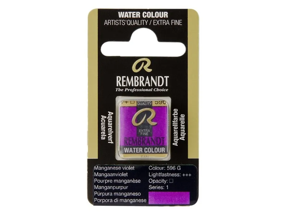Rembrandt Akvarell Halfpan – 596 manganese violet