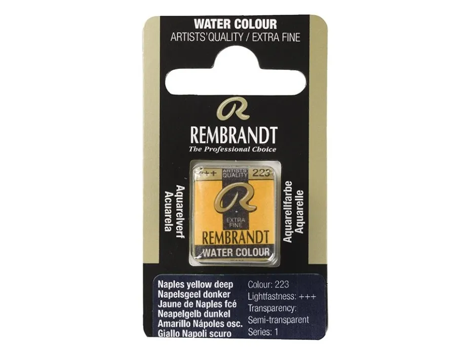 Rembrandt Akvarell Halfpan – 223 Naples Yellow Deep