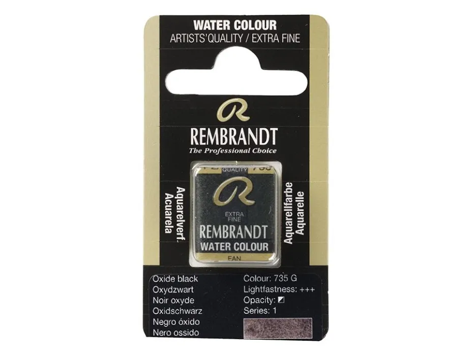 Rembrandt Akvarell Halfpan – 735 Oxide Black