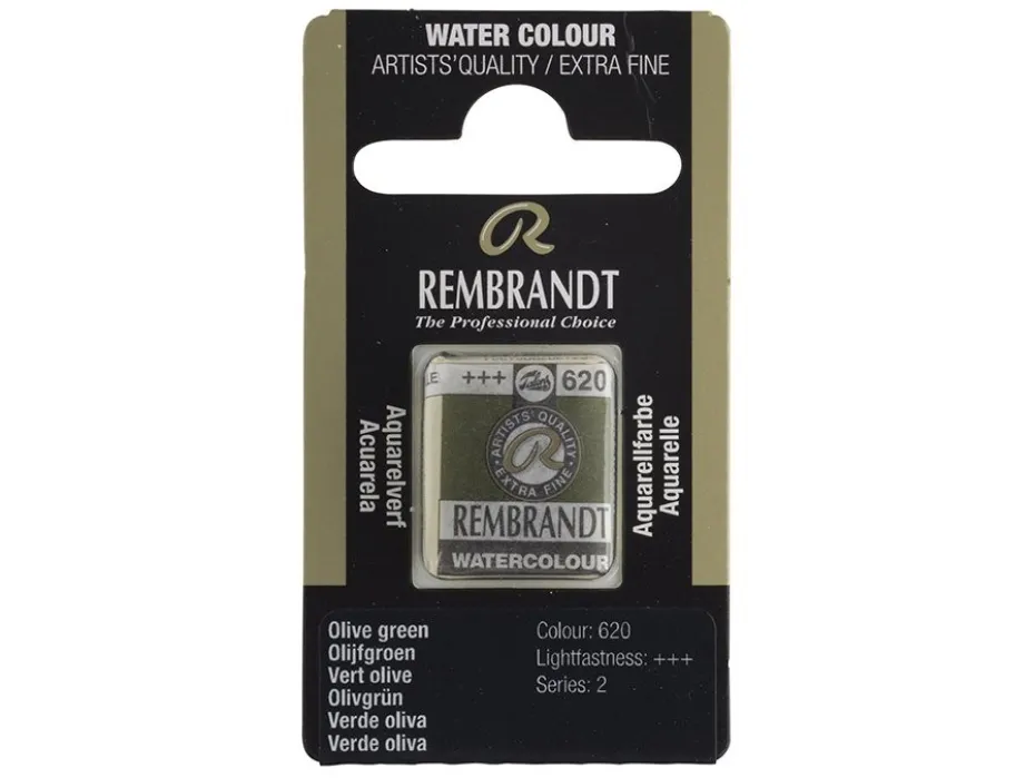 Rembrandt Akvarell Halfpan – 620 olive green