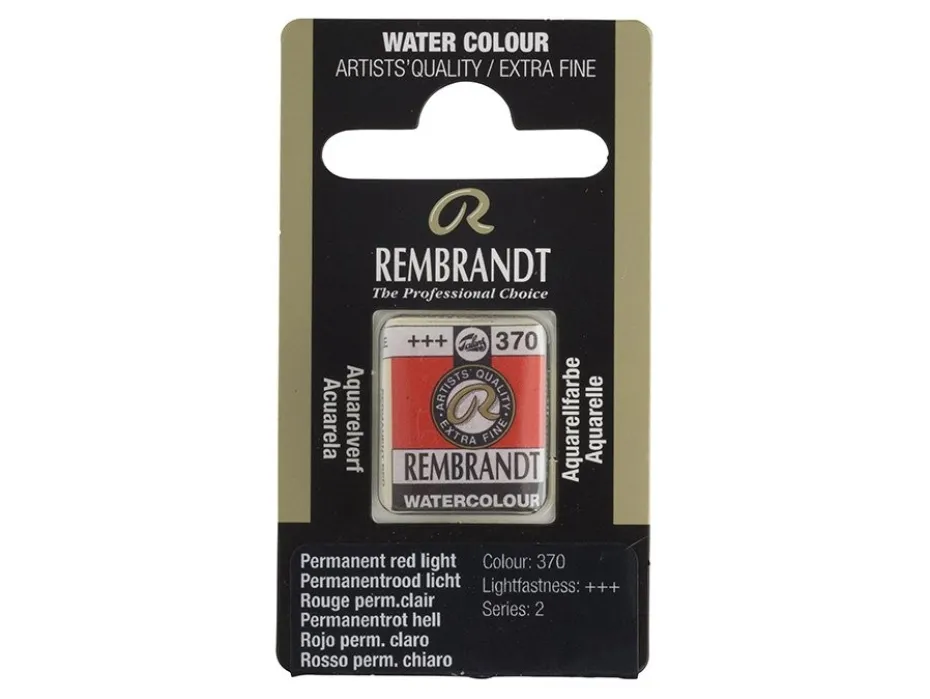 Rembrandt Akvarell Halfpan – 370 Permanent red light