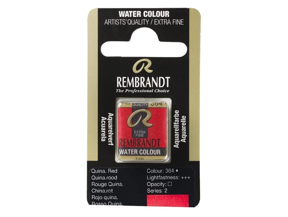 Rembrandt Akvarell Halfpan – 364 quinacridone red