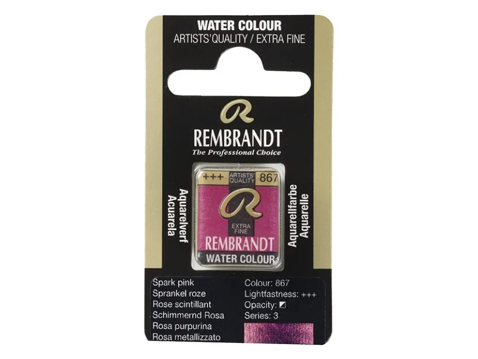 Rembrandt Akvarell Halfpan – 867 Sparkle Pink