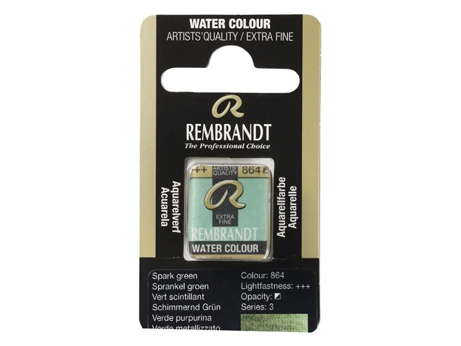 Rembrandt Akvarell Halfpan – 864 Sparkle Green