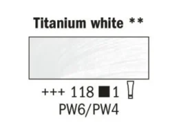 Rembrandt Olje 40ml – 118 Titanium white (linseed oil)
