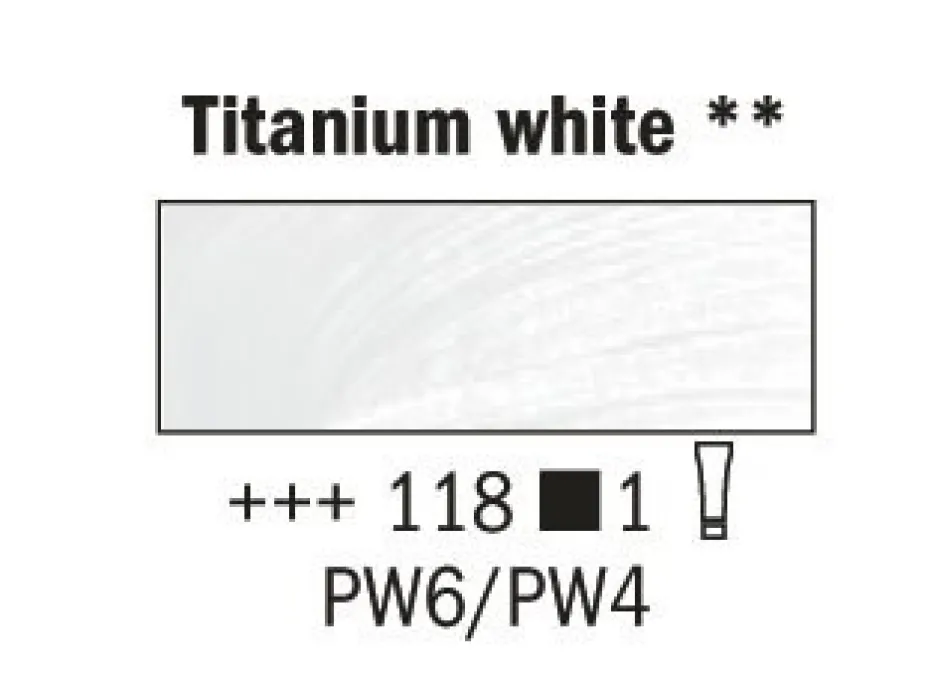 Rembrandt Olje 15ml – 118 Titanium white (linseed oil)