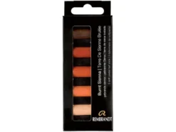 Rembrandt Soft Pastel Half Sett – Set Burnt Sienna5.5