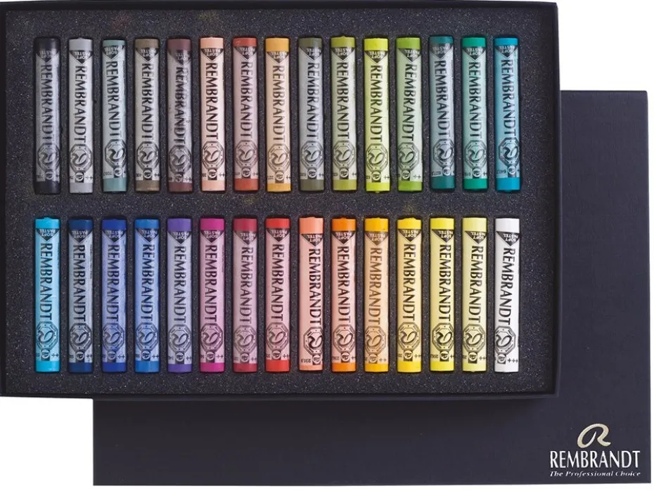 Rembrandt Soft Pastel Sett – Basic Set – 30 farger