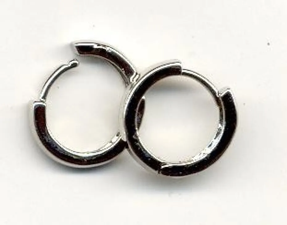 Øreringer 15mm. platinum 1 par