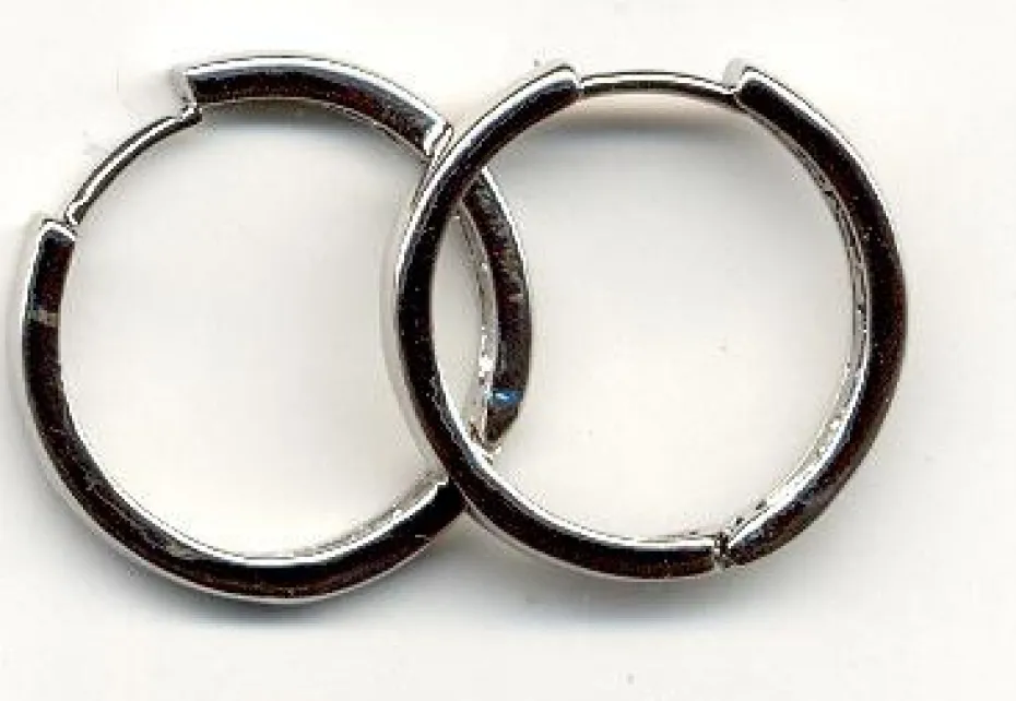Øreringer 25mm. platinum 1 par