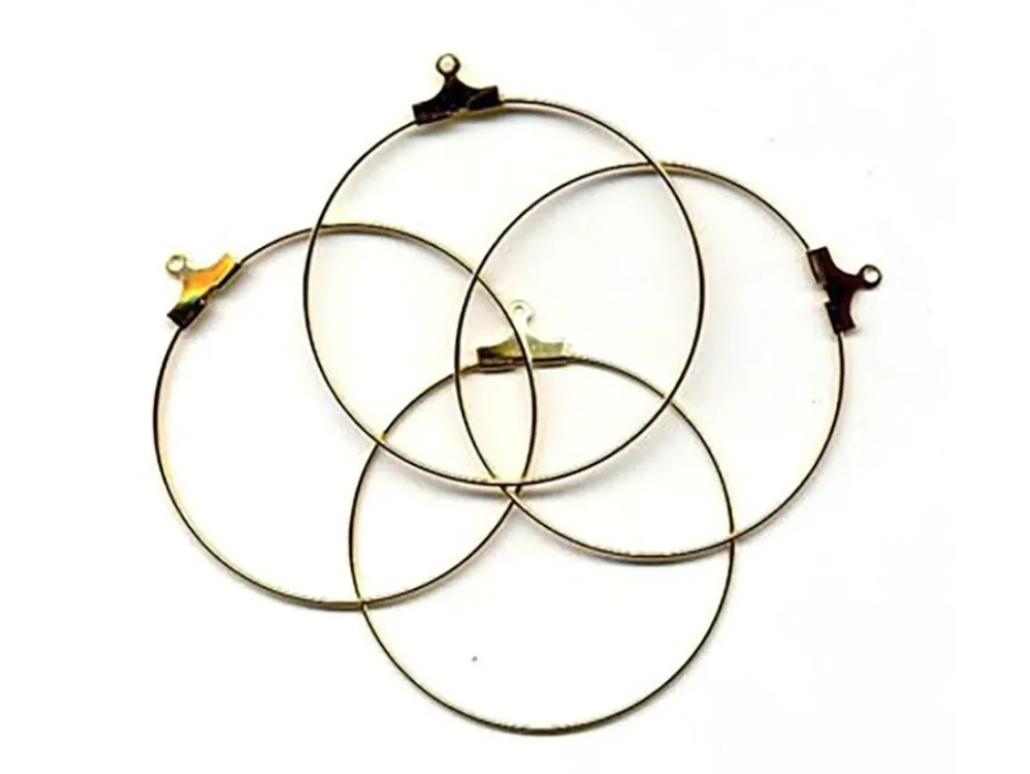 Ørering – 40mm 2 par – Gullfarget