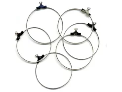 Ørering – 30mm 3 par – Sølvfarget