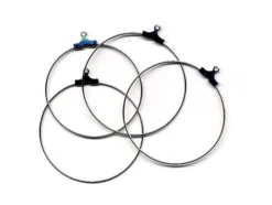 Ørering – 40mm 2 par – Sølvfarget