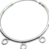 Ørering 20mm SØLV m/ 3hull for heng – 1par