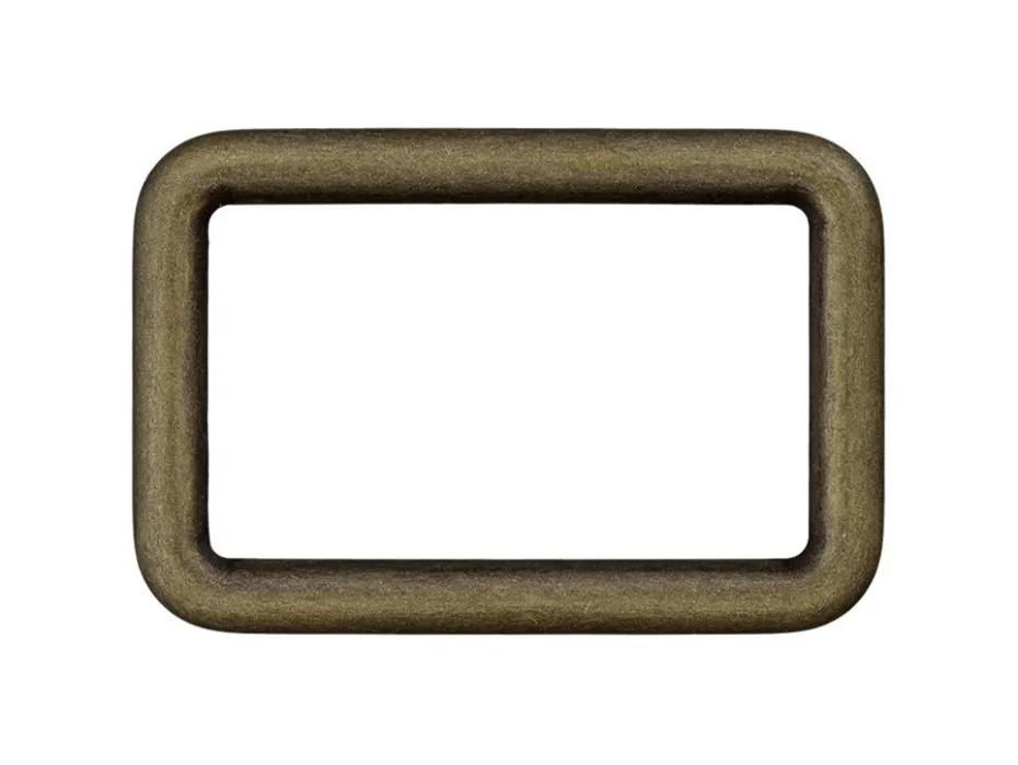 Ring rektanulær 500511 40mm 851 Antikk messing