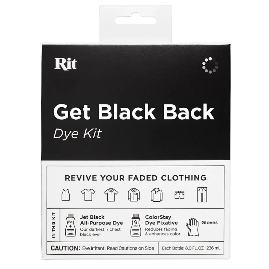 Rit Dye Tekstilfarge Sett – Get Black Back Dye kit