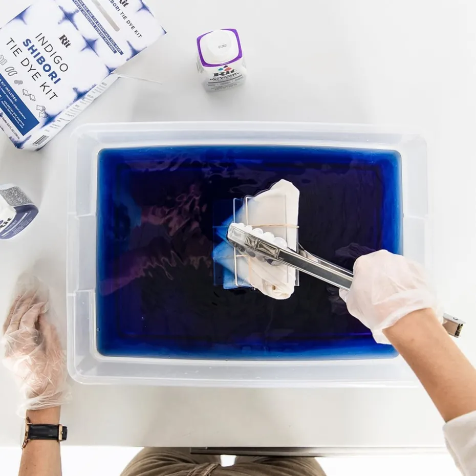 Rit Dye Tekstilfarge Sett – Indigo Shibori Tie Dye Kit