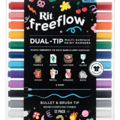 Rit FreeFlow Dual-Tip Markers Sett 12stk – Mega Mix