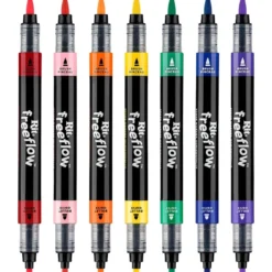 Rit FreeFlow Dual-Tip Markers Sett 7stk – Primary Colors