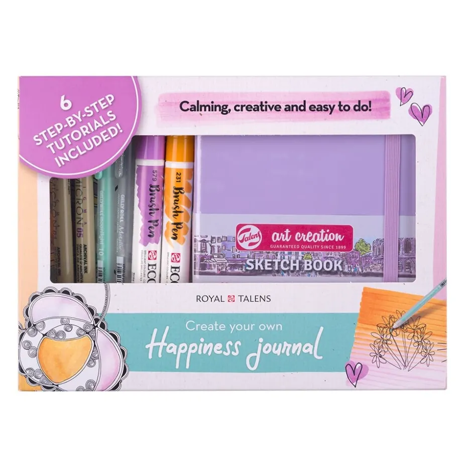Royal Talens Happiness Journal Set – Journaling startpakke