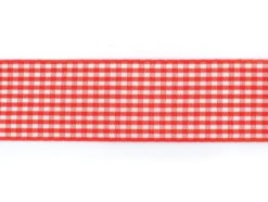 Rutete bånd 25mm – 47 Rød – 10m