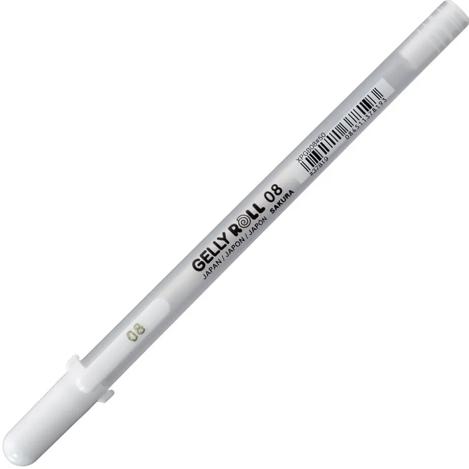 Sakura Gelly Roll Classic 08 Medium 0,4mm – 50 Hvit