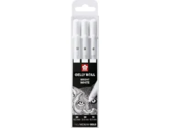 Sakura Gelly Roll Classic – Sett 3stk 05, 08, 10 – 50 Hvit