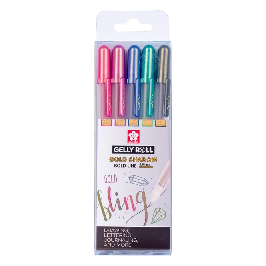 Sakura Gelly Roll Gold Shadow Sett – 5stk
