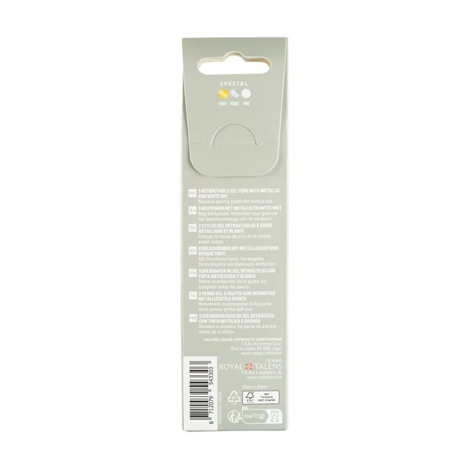Sakura Gelly Roll Retractable – Mixed sett 3A