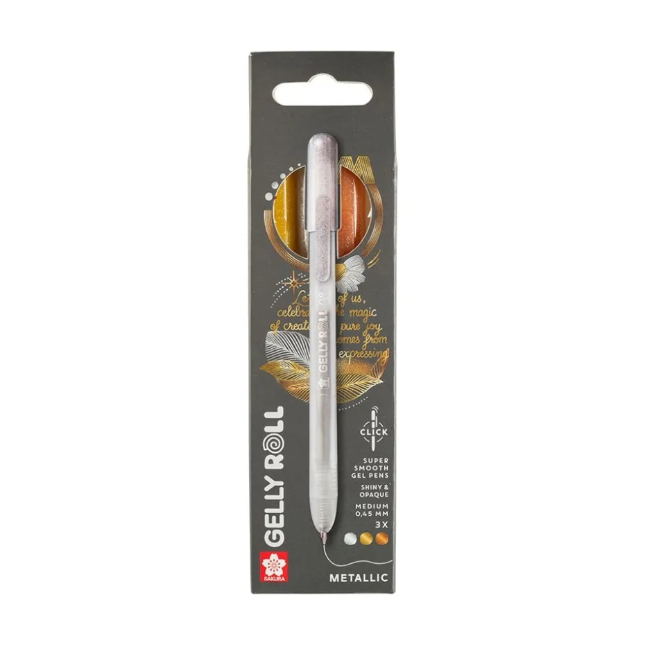 Sakura Gelly Roll Retractable – Metallic Sett 3stk B