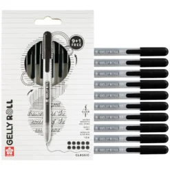 Sakura Gelly Roll Retractable – Classic Sett 10stk Black