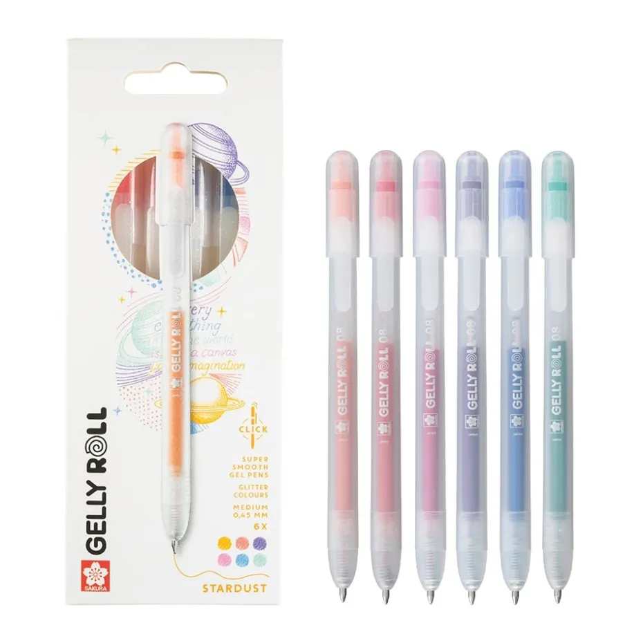 Sakura Gelly Roll Retractable – Stardust Sett 6stk