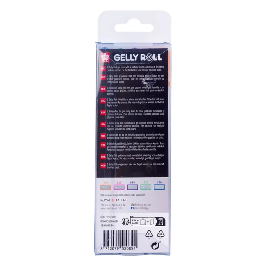 Sakura Gelly Roll Silver Shadow Sett – 5stk