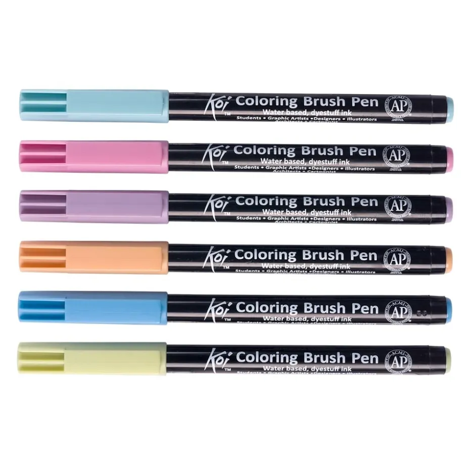 Sakura KOI Coloring Brush Pen Sett 6stk – Earth