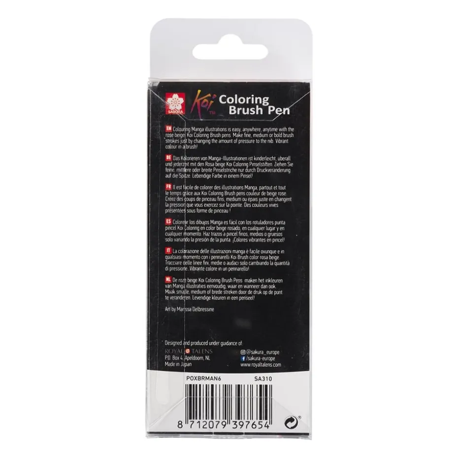 Sakura KOI Coloring Brush Pen Sett 6stk – Manga