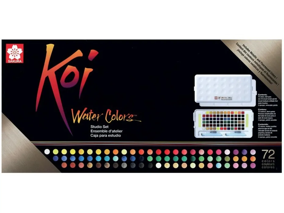 Sakura KOI Water Colors Studio Sett – 72 farger