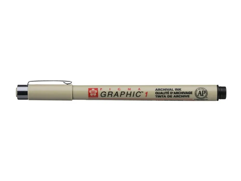 Sakura Pigma Graphic 1,0mm – #49 Sort